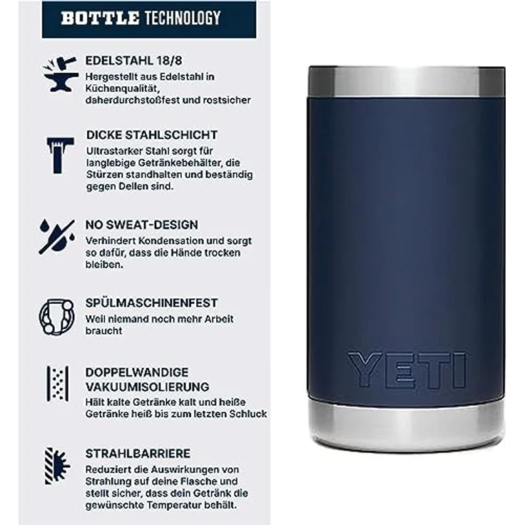 YETI Rambler Jr Kinderflasche, Navy, 12oz (354ml) – Bild 3