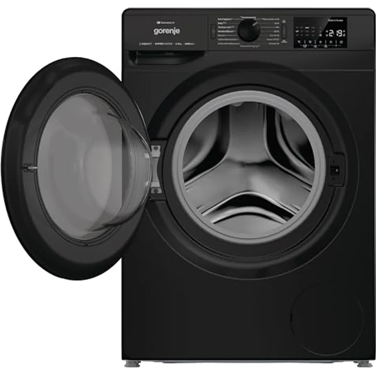 Gorenje WPNEI94A1DTSB, Waschmaschine mit Dampffunktion, 9 kg, 1400 U/min, WLAN-Steuerung, Hygiene-Programm, Kindersicherung, Schwarz – Bild 3