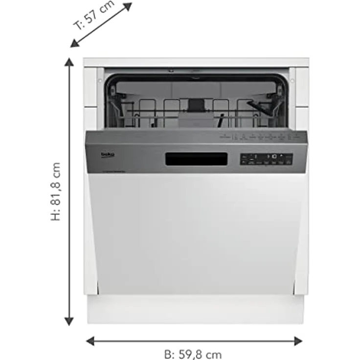 Beko DSN28640, Geschirrspüler, C, Geräuschemissionsklasse B, Geräuschemissionen 42 Dezibel – Bild 3