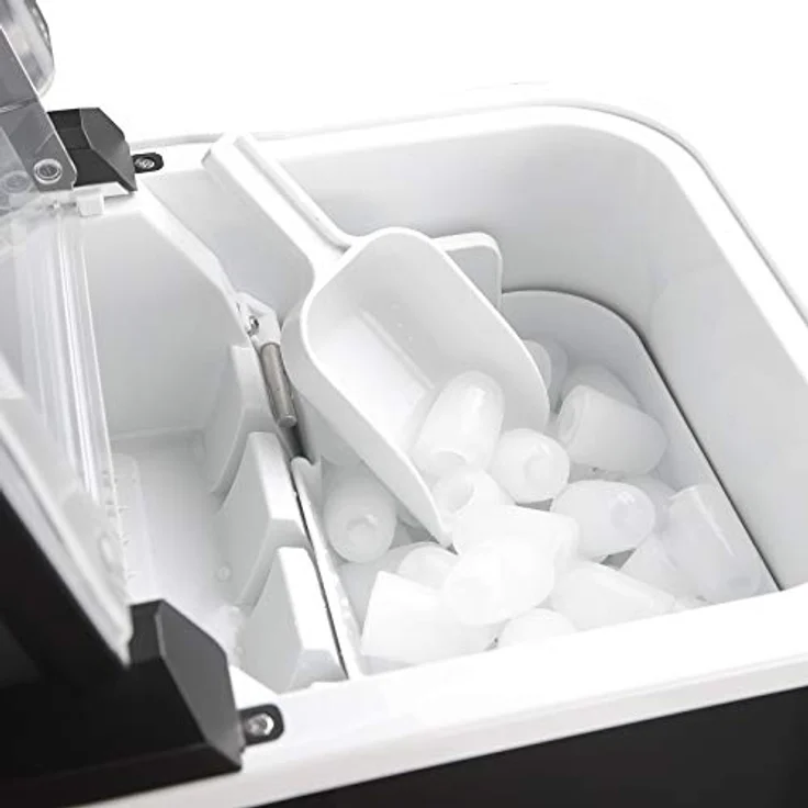 Eiswürfelmaschine mit 2 Eiswürfelgrößen 2,2 Liter 120W ABS : schwarz – Bild 8