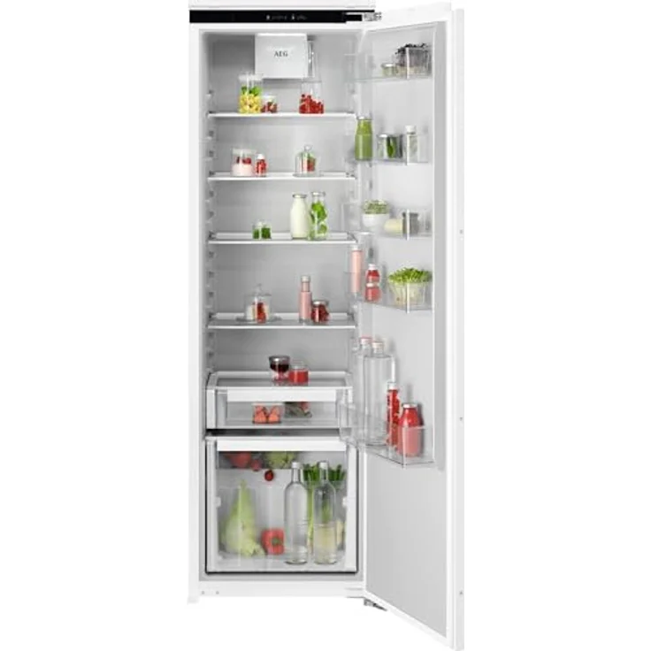 AEG TK6DS18WEC 6000 Einbaukühlschrank, 310 l, Energieeffizienzklasse E, 1769 mm hoch, weiß, DynamicAir Technologie, TouchControl-Bedienelement, ExtraZone-Schublade – Bild 2