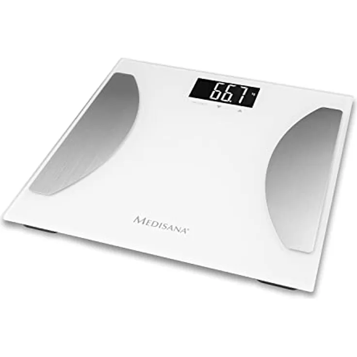 medisana BS 477 digitale Körperanalysewaage 180 kg, Personenwaage zur Messung von Körperfett, Körperwasser, Muskelmasse und Knochengewicht