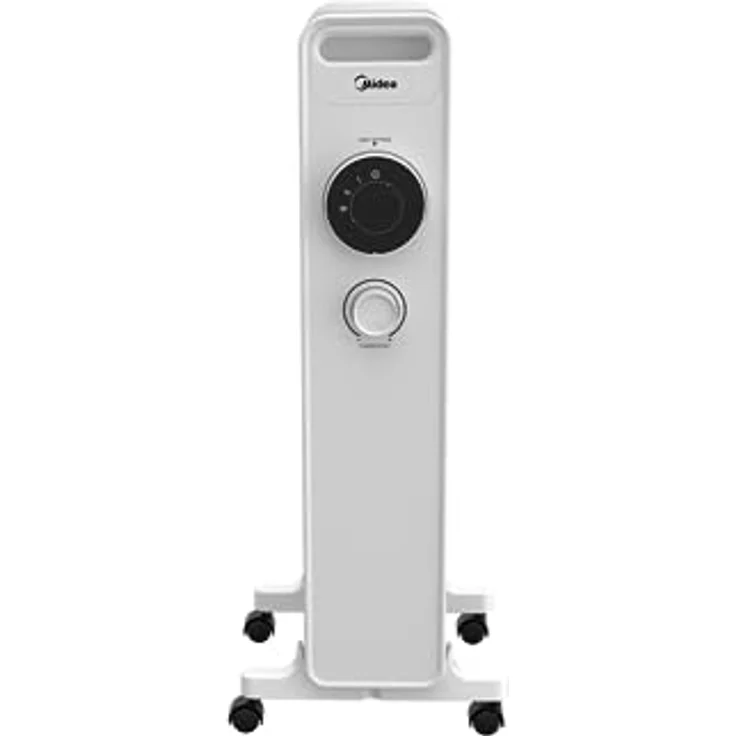 Midea NY1507-22M Ölradiator 2000W, Heizlüfter Energiesparend Leise, Heizkörper mit 9 Rippen, Einstellbarem Thermostat, 3 Heizstufen, Frostschutz, LED Display, Kipp- und Überhitzungsschutz, ECO-Modus – Bild 2