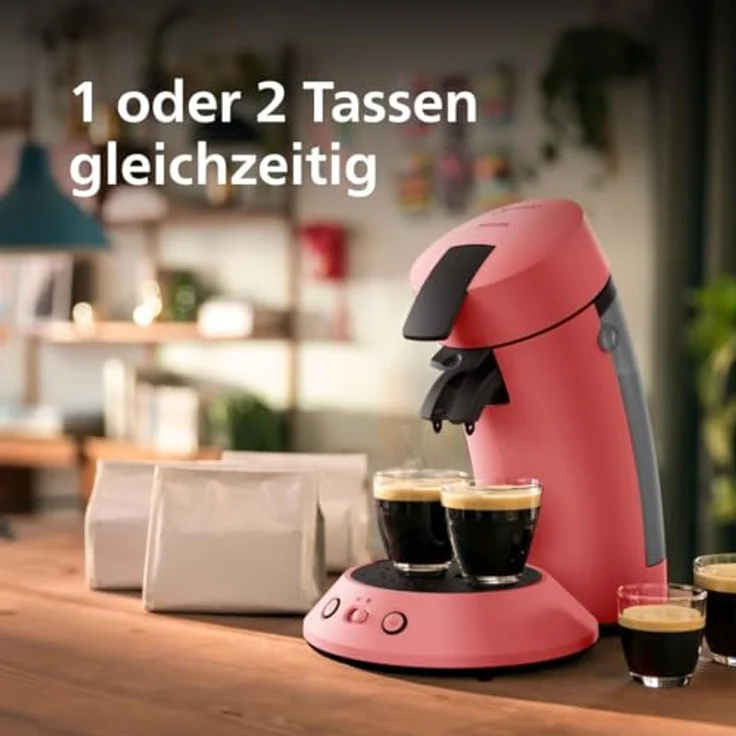 Philips Senseo Original Plus CSA210/35 Kaffeepadmaschine, Soft Red, Coffee Boost Technologie – Bild 2
