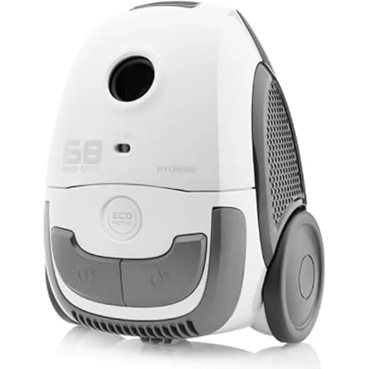 HYUNDAI ELECTRONICS Staubsauger mit Beutel VC068WG I 800 W I 2l Volumen I Weiß/Grau