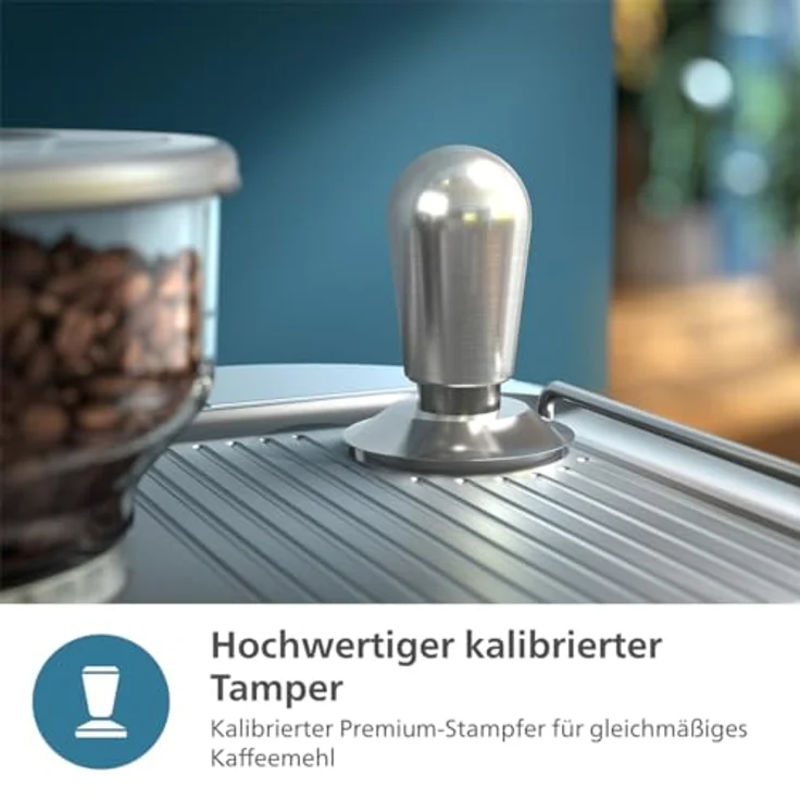 Philips Espressomaschine PSA3218/01 Barista Brew, halbautomatisch, 250-g-Bohnenbehälter, Edelstahl, Silber – Bild 6