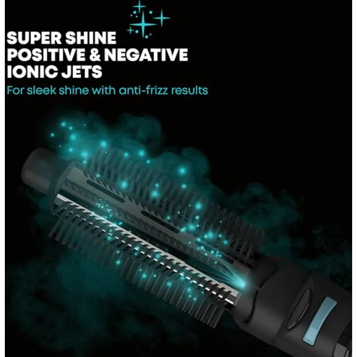 Homedics PROGLOSS AIRSTYLE, Warmluftbürste mit 6 Aufsätzen, 1200 Watt, Ionen-Technologie, regelbare Temperatur – Bild 3