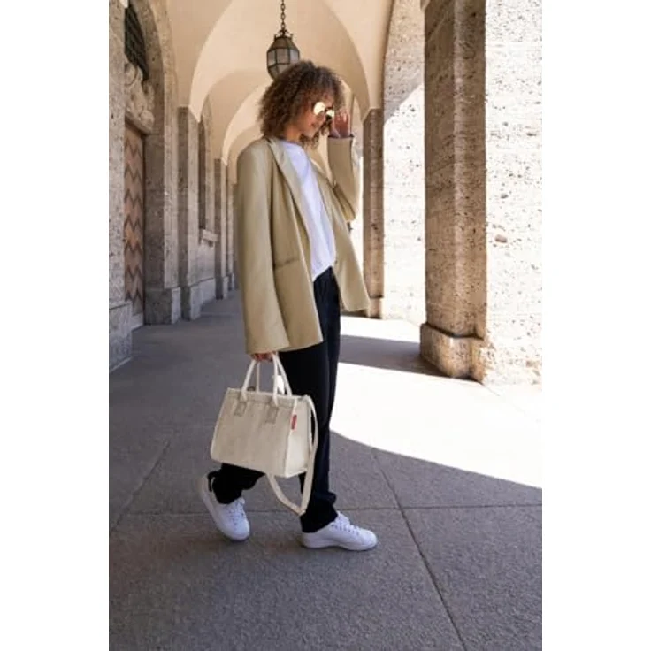 REISENTHEL® Daily Shopper, edle Einkaufstasche aus Polyester mit Trinkflaschenfach und abnehmbarem Umhängeriemen, schwarz – Bild 9