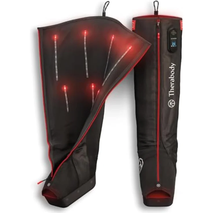 TheraGun JetBoots PRO Plus, Kabelloses Massagegerät für Beine mit Vibrationstherapie, Licht und pneumatischer Kompression – Bild 1