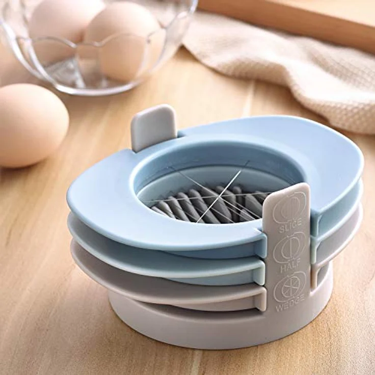 ruibo 3 in 1 Eierschneider-Cutter mit 3 Hobeln Styles Edelstahl Schneiden Drähte, hart oder Eierschneider – Bild 5