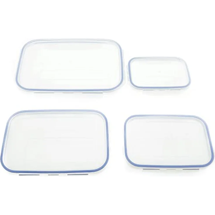 COFI 1453 Frischhaltedosen Set Kunststoff, 8-teilig mit luftdichtem Deckel, transparent – Bild 2