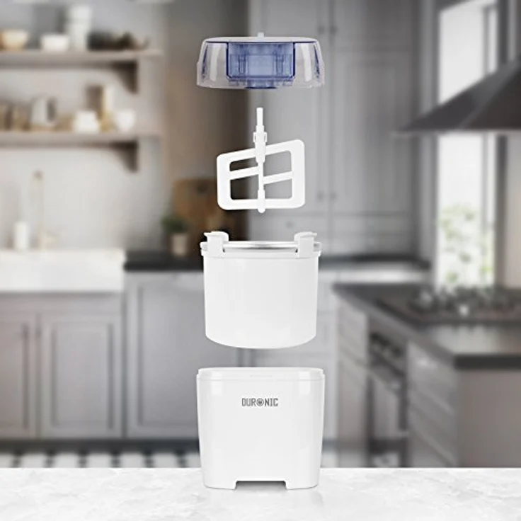 Duronic IM540 Eismaschine für Eiscreme, Sorbet, Frozen Joghurt, Gefrierbehälter 1,5L, weiß – Bild 2