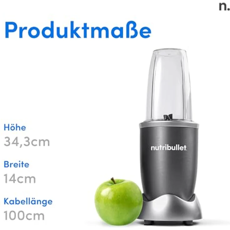 NutriBullet Original, Elektrischer Mixer mit 600 Watt Leistung, 700 ml To Go Becher und Extraktionsklinge – Bild 8