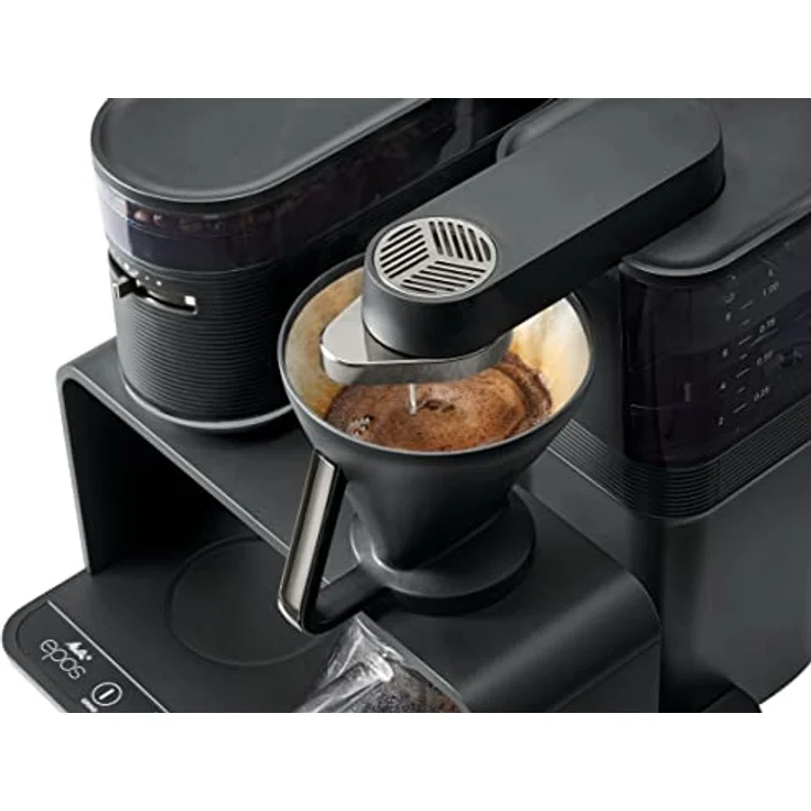 Melitta EPOS Filterkaffeemaschine mit Mahlwerk in Schwarz-Silber – Bild 4