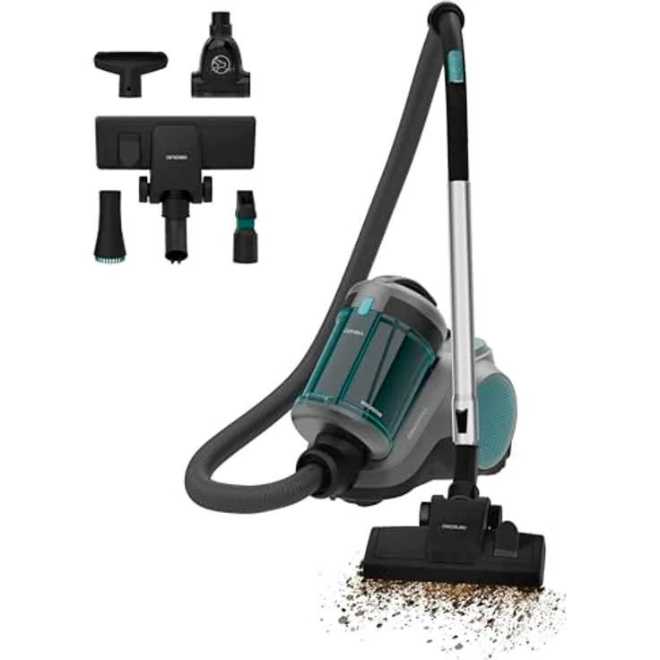 Cecotec Conga Rockstar Cyclonic Powerbag, Schlittenstaubsauger mit 900W und 175AW Saugleistung, 2L Behälter, HEPA-Filter, 10m Reichweite – Bild 1
