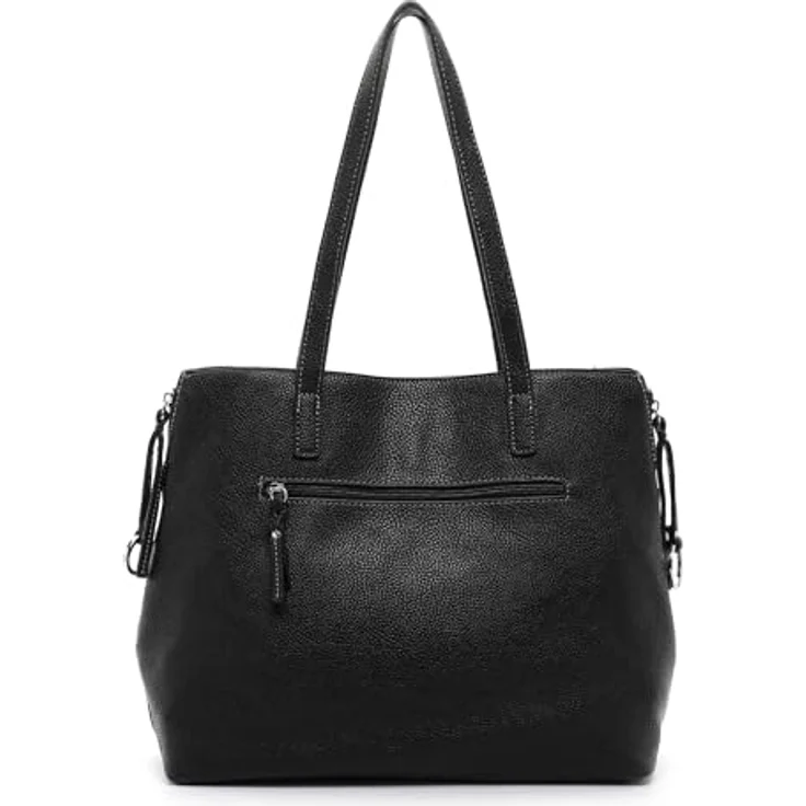 SURI FREY Shopper SFY Debby, uni Design in Weiß mit Druckknopf und Reißverschlussfächern, vegan – Bild 6