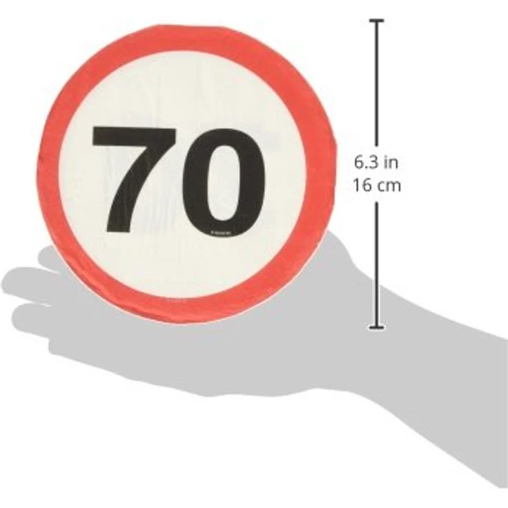 servietten Verkehrsschild 70 33 cm Papier rot-weiss 20 Stück - Preisvergleich – Bild 2
