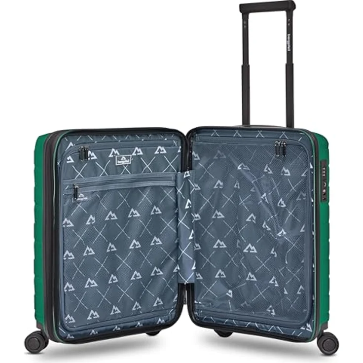 Bergpfeil Kleiner Hartschalen Kabinen-Koffer | Cabin-Trolley 40 x 22 x 55 cm aus Polypropylen in Travel Blue | Leicht 2,8 kg, Doppelrollen & TSA-Schloss – Bild 5