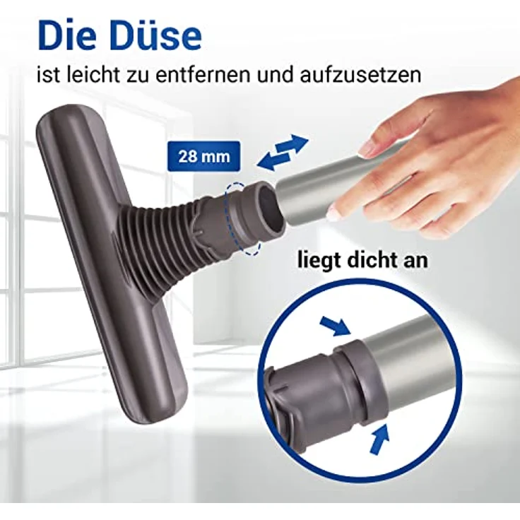 VIOKS Polsterbürste Düse Ø 28 mm Ersatz für Dyson Aufsatz 911869-01 91186901 Tierhaar Bürste Staubsauger Aufsatz für Dyson Staubsauger DC05 DC08, Effektive Tierhaarbürste in Blau – Bild 4
