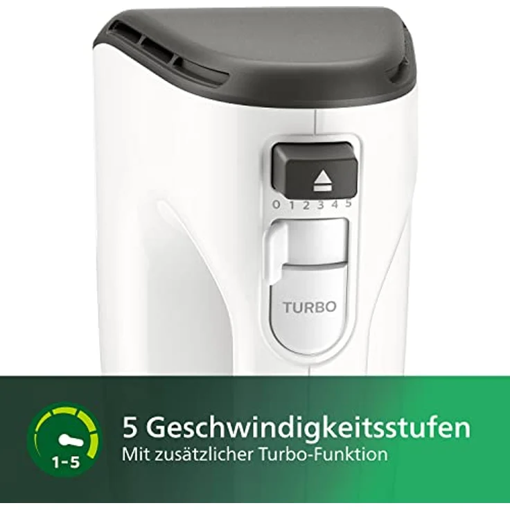 Philips HR3740 HR3740-00 ? Handmixer, Edelstahl, Weiß – Bild 5