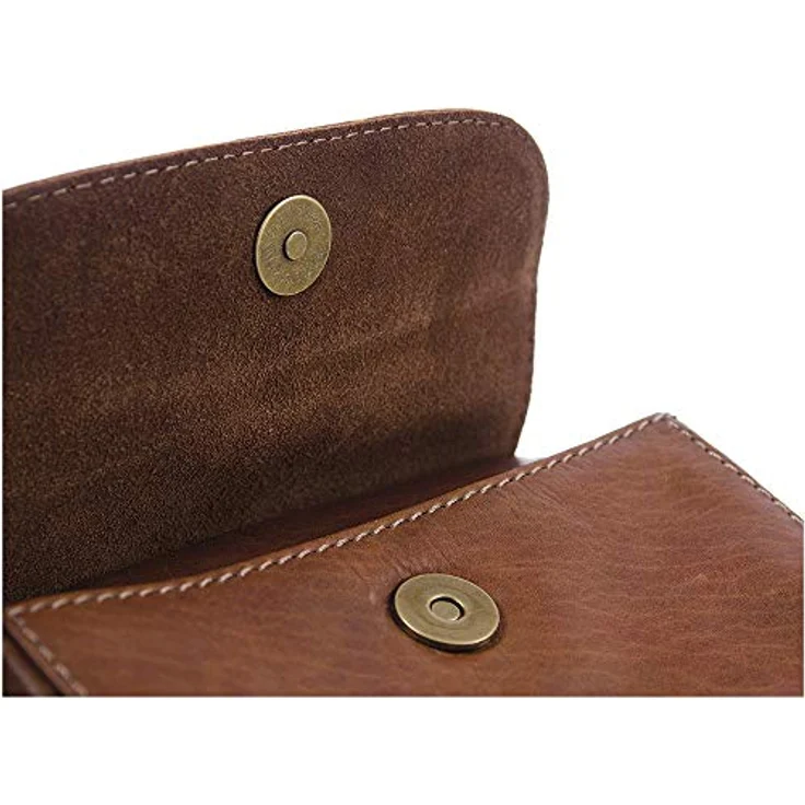 Greenland Nature Soft & Safe Gürteltasche, RFID-sicheres Leder, 18 cm x 6 cm x 14 cm, braun – Bild 7