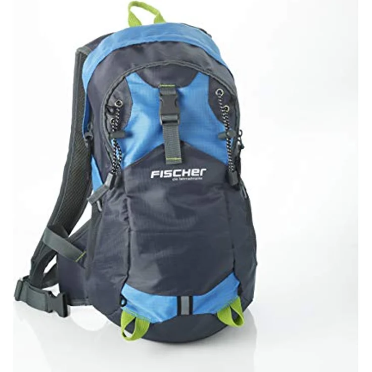 FISCHER Fahrrad Sportrucksack Rucksack 15L, Helmnetz, Regencover, ergonomisches Tragesystem, Hüftgurt, schwarz – Bild 2