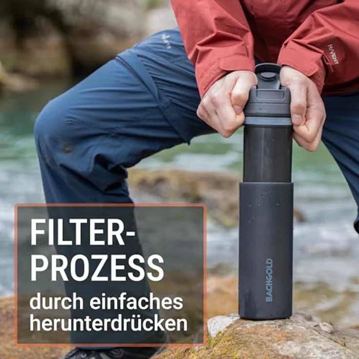 Bachgold® Wasserfilter Outdoor Wechselfilter mit 1500L Filterkapazität I entfernt 99,99% aller Bakterien und filtert Viren, Partikel und Schwermetalle I Blackout- & Krisensicher – Bild 4