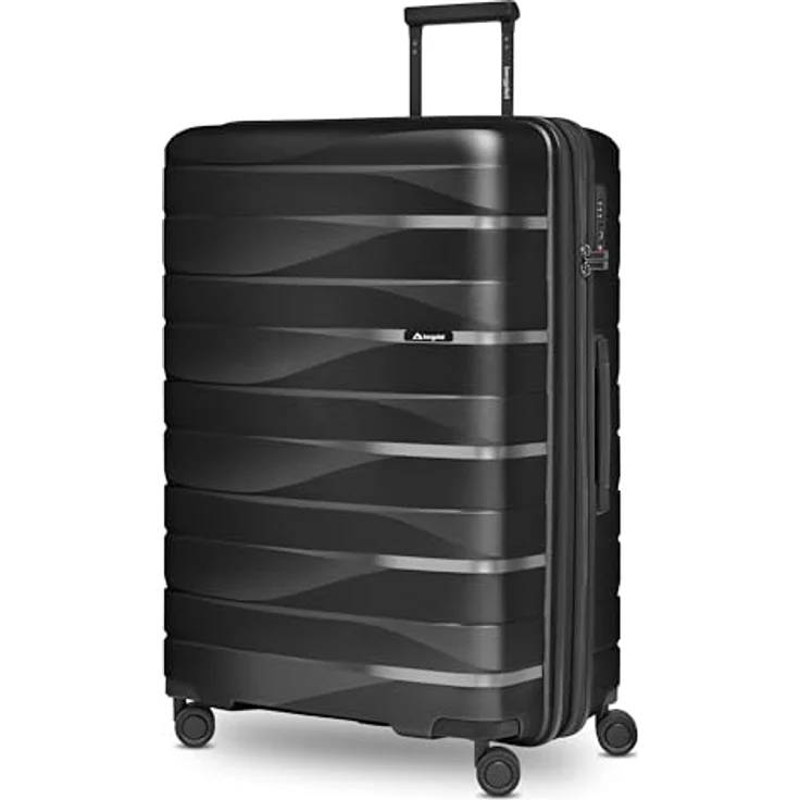 Bergpfeil Großer Hartschalen Check-in Koffer |Trolley erweiterbar 52 x 32 x 75 cm, Polypropylen-Material, nur 4,3 kg, Doppelrollen & TSA-Schloss (Travel) – Bild 1