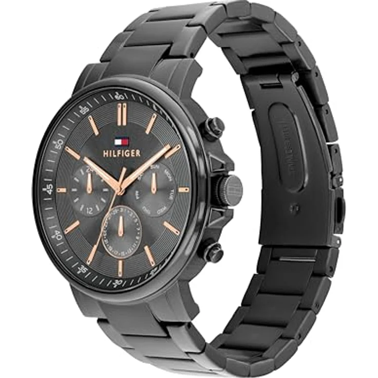 Tommy Hilfiger Multifunktionsuhr TYSON 1710711, Quarzuhr für Herren mit Edelstahlarmband, analog, Datum, stilvolles Design – Bild 3