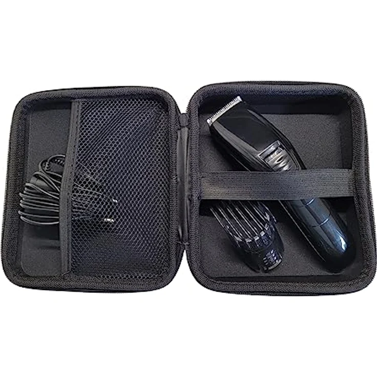 Schutztasche Hardcase für Haarschneidemaschine Friseurbedarf Außenabmessungen 180 x 150 x 60 mm Innenabmessungen 175 x 145 x 58 mm Stoßschutz Schwarz (XL) – Bild 1