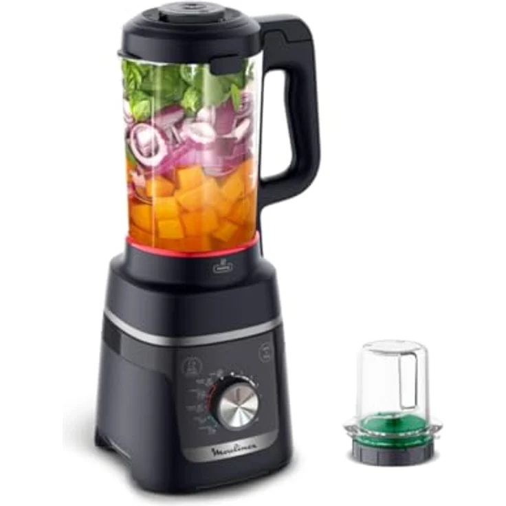 Moulinex Blendforce Cook, Standmixer mit Kochen, 5 automatische Programme, 6 Geschwindigkeiten + Pulse, Black Night, LM5768F0 – Bild 2