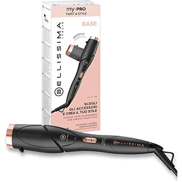 Bellissima My Pro Twist & Style GT22 100, Multifunktions-Haarstyler mit Zubehör für Wellen und Locken, automatische Temperatureinstellung, drehbar um 90°, Zubehör nicht enthalten – Bild 1