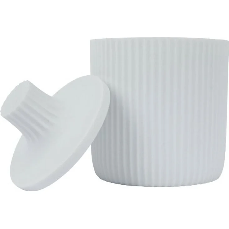 Axentia Aufbewahrungsdose Samos, Weiss - 330 ml Fassungsvermögen, modernes Design, aus hochwertigem Polyresin