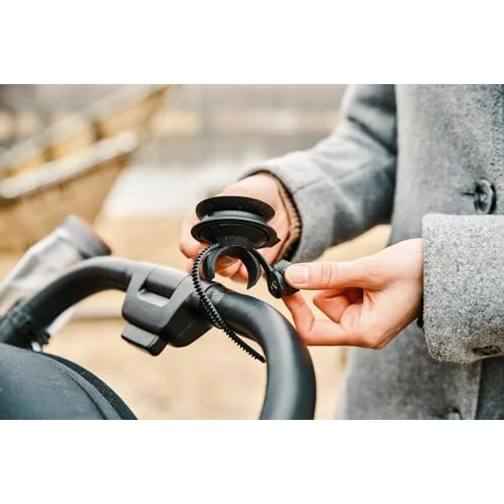 Fidlock Smartphonehalter Vacuum Handlebar Base Flex schwarz - Passend für alle Stangenrohre mit maximal 40 mm Rohrdurchmesser, einfache Montage ohne Werkzeug, keine Störung der Elektronik durch die Magnete – Bild 2
