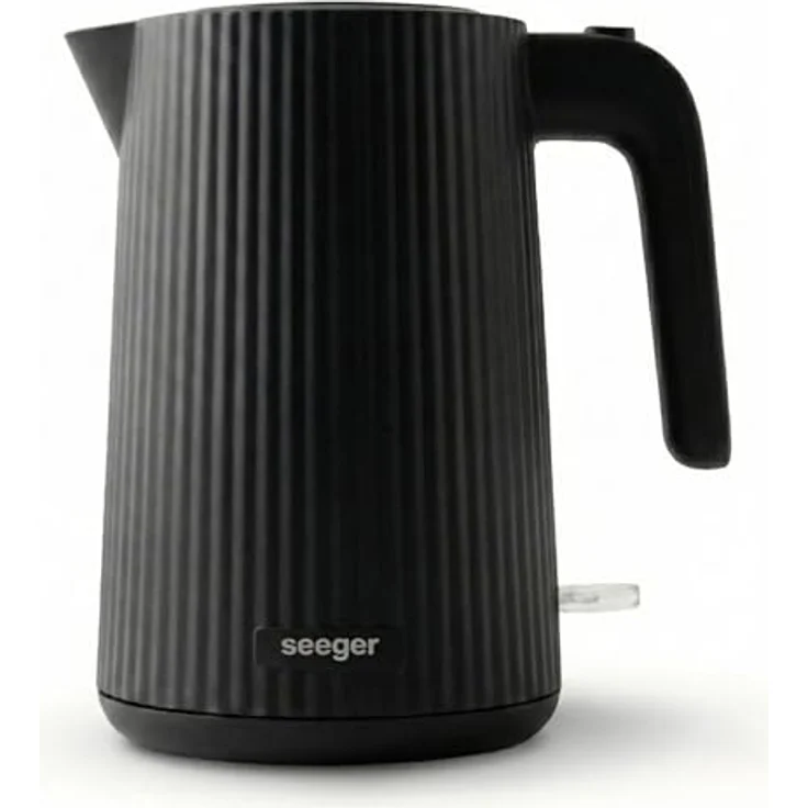 Seeger Wasserkocher SGR100BK, 1,7L, mit Mikro-Sieb-Filter, BPA-frei, 2200W, 360° drehbarer Sockel, Schwarz – Bild 1
