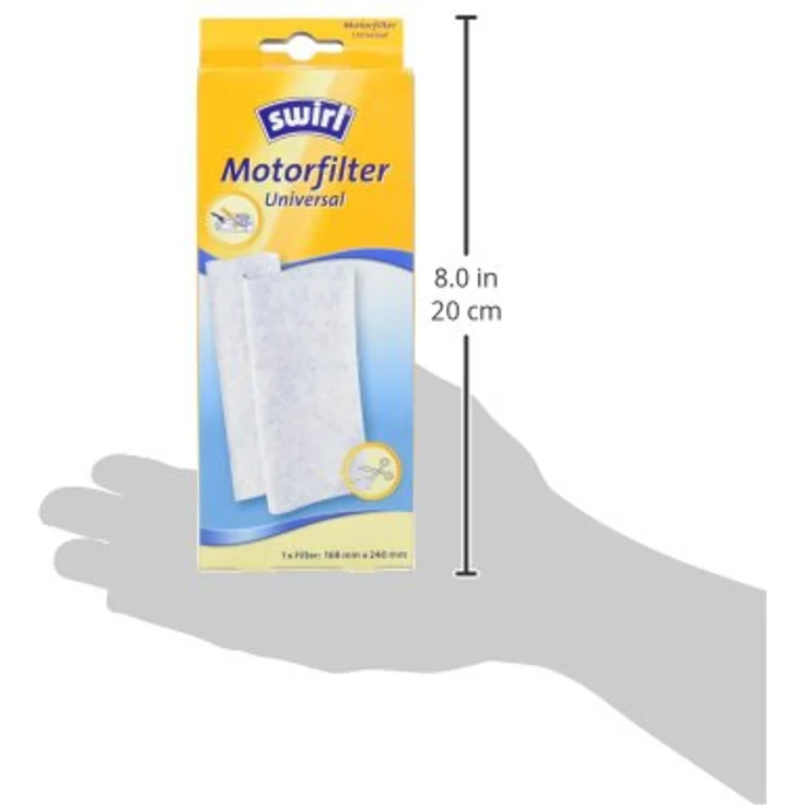 Swirl Motorfilter Universal 18069.1, Motorschutzfilter für Staubsauger, zuschneidbar, 168 x 240 mm – Bild 5