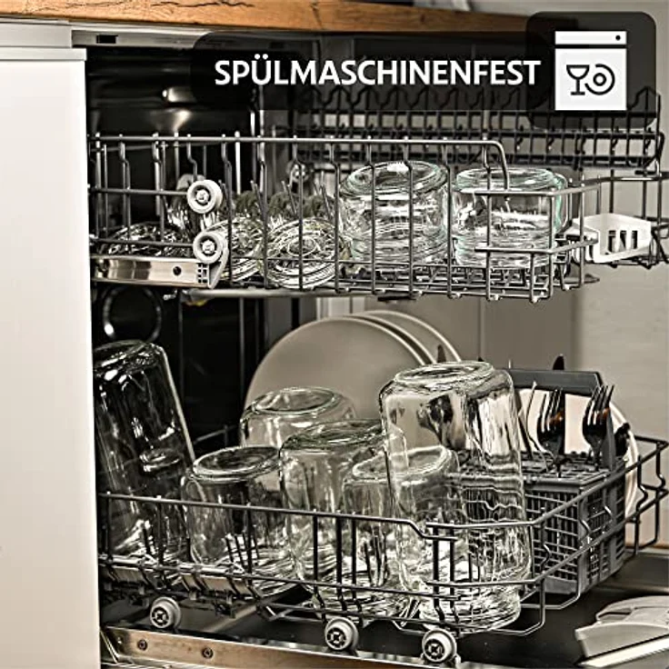 Niboline Einmachgläser mit Bügelverschluss Groß 2l - Luftdicht mit Etiketten und extra Silikondichtungen - Spülmaschinenfest, Durchsichtig – Bild 8