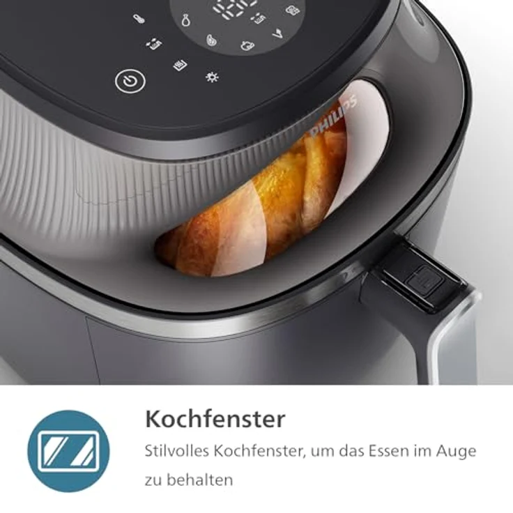 Philips Airfryer 6.2L NA330/00, Heißluftfritteuse mit 6,2 Liter Fassungsvermögen – Bild 2