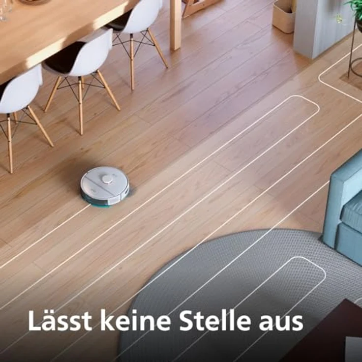 Philips Nass-Trocken-Saugroboter XU2100/25 2000 Series 2. Gen, 6000pa Saugkraft, Teppich-Boost, inkl. Entleerungsstation und LDS-Radarnavigationssystem, mit HomeRun App – Bild 5