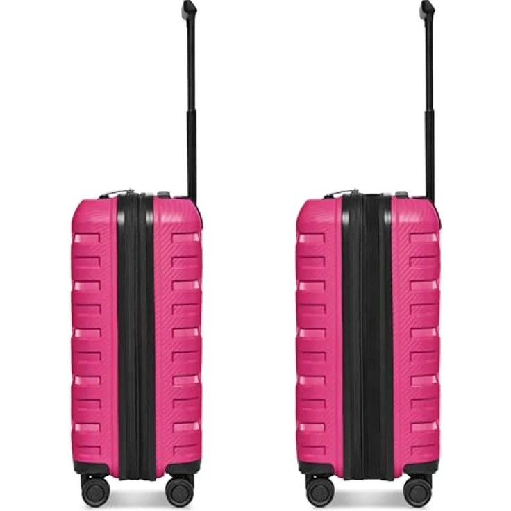 SMARTBOX Hartschalen Kabinen-Koffer | Kleiner Trolley 37 x 23 x 55 cm | von 42 auf 48 Liter erweiterbar | Polypropylen | 4 Doppelrollen & TSA-Schloss | leichte 2,9 kg (Edition 01) – Bild 2