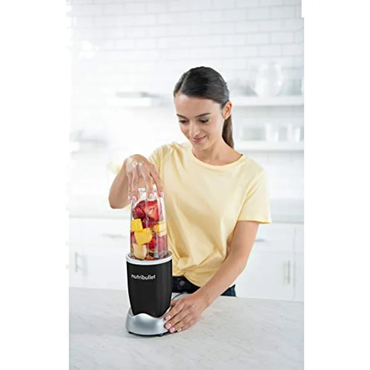 nutribullet Pro, 900 Watt Leistung, Einfach und schnell in der Anwendung, Kompakt, Leicht zu reinigen, Mit 700 ml Becher, Smoothiemixer, Smoothie Maker, Elektrischer Mixer, NB904B, Schwarz – Bild 4