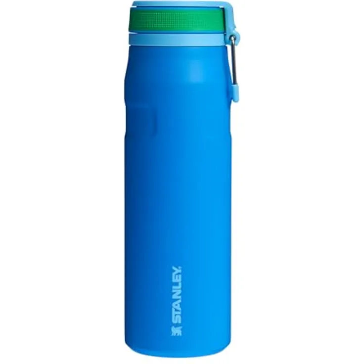Stanley IceFlowBottle Twist Flip 0.71L, doppelwandige Vakuumisolierung, hält 4 Tage eisgekühlt, spülmaschinenfest, recycelter Edelstahl, BPA-frei, Azure