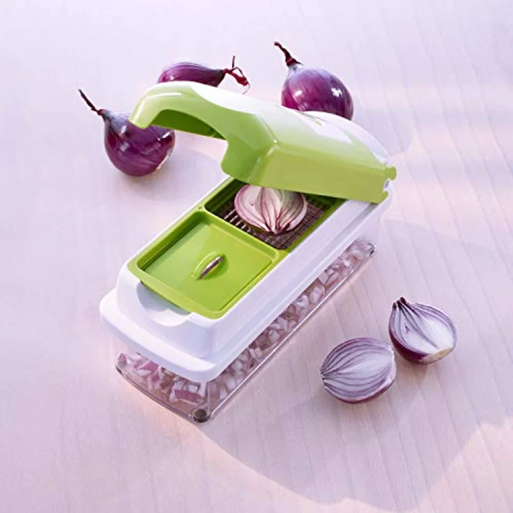 Genius Nicer Dicer Smart 7 Teile Kiwi Schneiden Würfeln Hobeln Obst- und Gemüseschneider Bekannt aus TV NEU – Bild 5