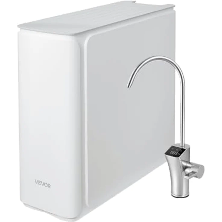 VEVOR Umkehrosmoseanlage Untertisch 800 GPD, 8-stufiger Wasserfilter mit Edelstahlhahn und TDS-Anzeige, 2:1 Reinwasser zu Abwasser, pH 7,5–8,5, einfacher Filterwechsel, CE – Bild 12