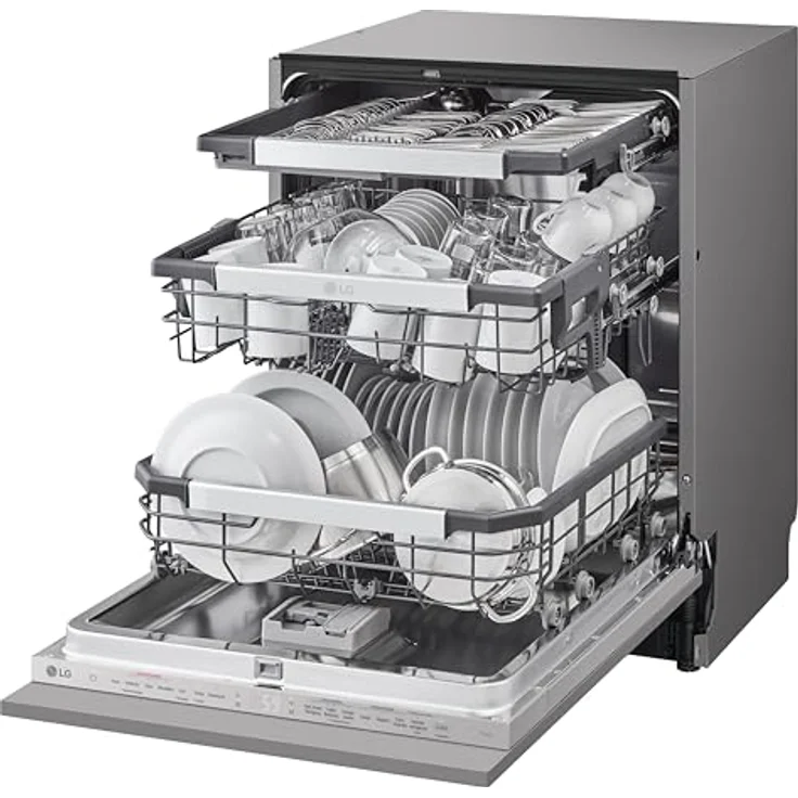 LG DB476TXS, vollintegrierbarer Geschirrspüler, 598 mm breit, 43 dB(A), Inverter Direct Drive®, QuadWash®, TrueSteam®, App-kompatibel – Bild 11