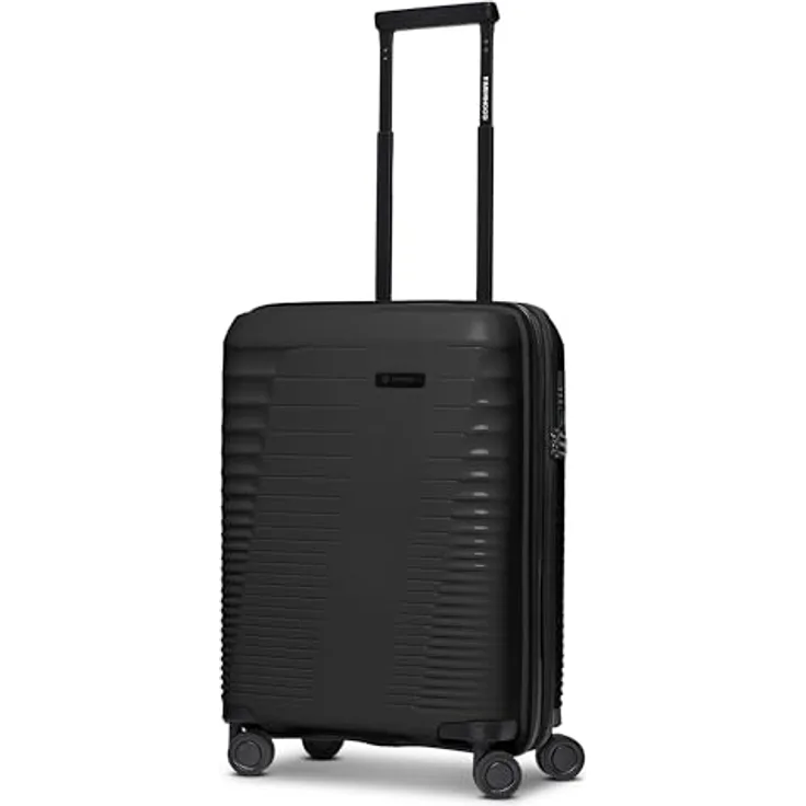 Farmhood Eco Edition Hartschalen Kabinen-Koffer nachhaltig | Kleiner Cabin-Trolley 40 x 22 x 55 cm mit Dehnfalte von 44 auf 50 Liter erweiterbar | Ultra-leicht nur 2,61 Kg
