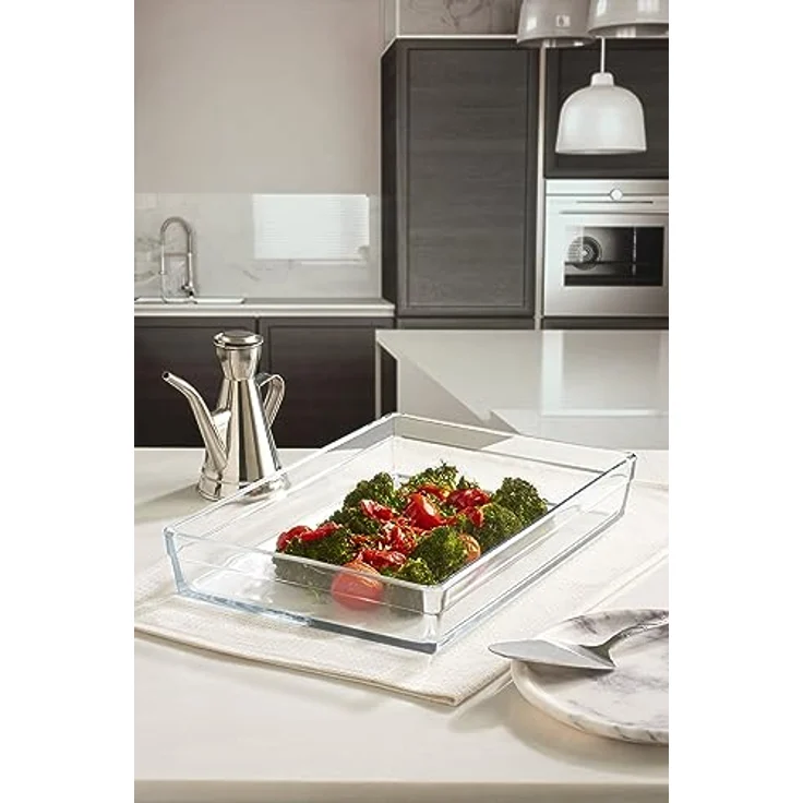 Pasabahce Borcam Premium Auflaufform 4,3L Rechteckig, hitzebeständig, transparent – Bild 2