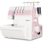 Medion® Overlock-Nähmaschine MD 19169, Teleskopfadenführung, 4 Fäden gleichzeitig, Nähen mit 2 Nadeln, Einstellbare Fadenspannung