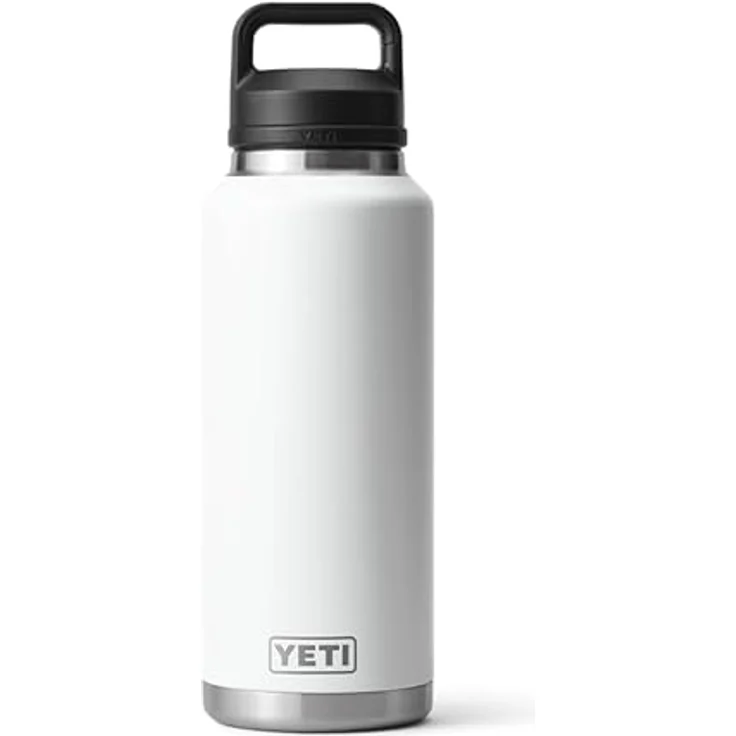 YETI Rambler Flasche mit Chug-Verschluss, 46 oz (1,3 L), doppelwandige Vakuumisolierung, rostfreier Edelstahl, weiß – Bild 2