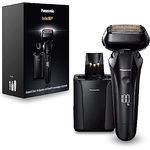 Panasonic Series 900+ Premium Nass- / Trocken Rasierer ES-LS9A, 6-fach-Scherkopf mit Linearmotor, inklusiv Reinigungs- und Ladestation, schwarz, Matt-schwarz